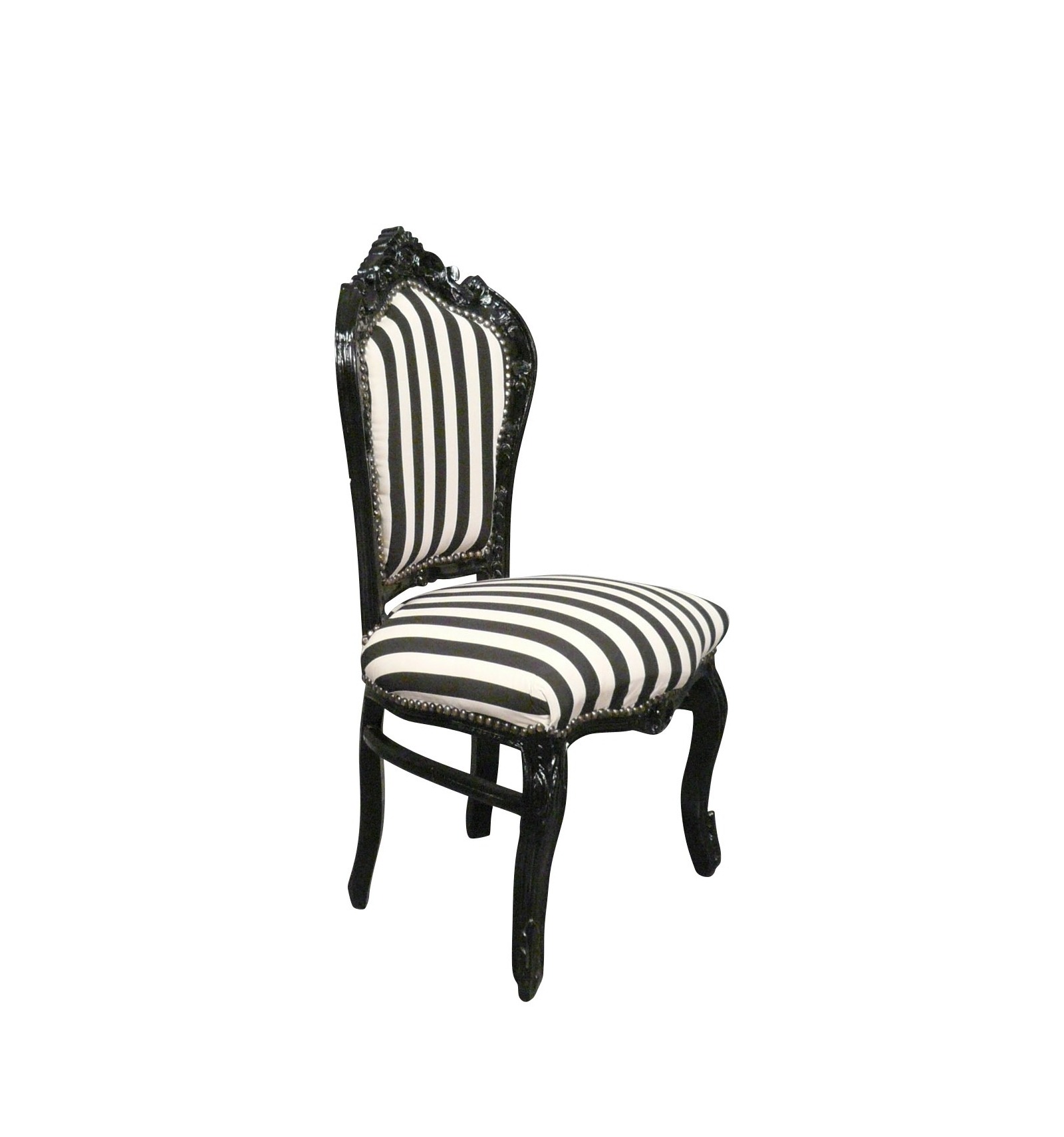 chaise baroque noire et blanche