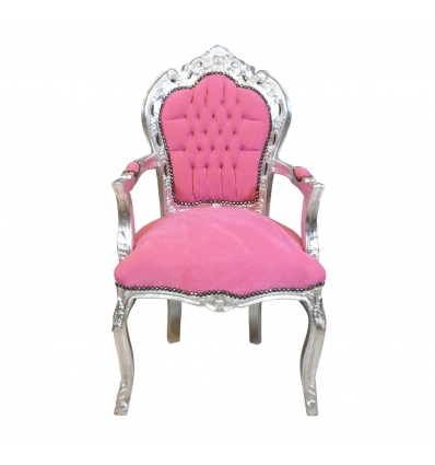 chaise baroque rose pas cher