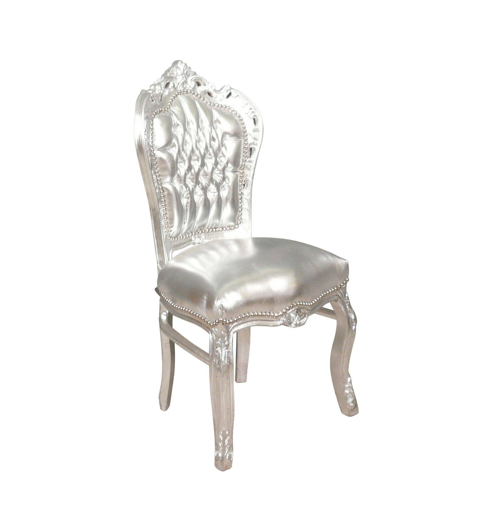 chaise baroque argentee