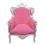 Fotel w stylu barokowym różowy
