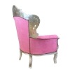 Rózsaszín barokk fotel - fából készült bútorok -