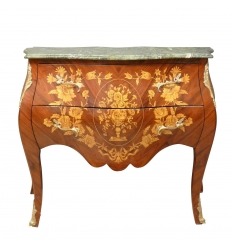 Louis XV style chest of drawers in marquetry