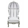 Barokní židle bílá trenér - barokní nábytek - 