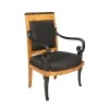 Empire armchair with black fabric