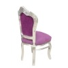 Olcsó lila barokk szék