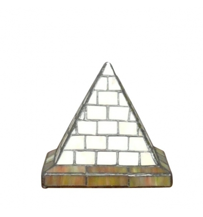 Lámpara sobremesa Tiffany en forma piramide
