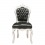 Chaise baroque noire en PVC