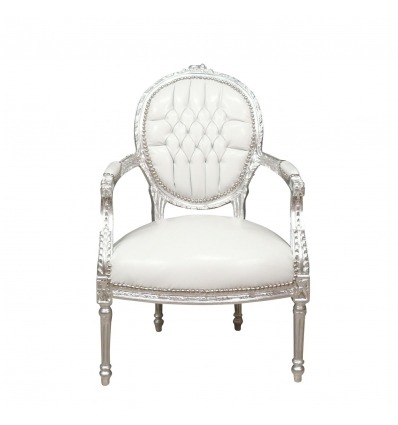 Белый барокко кресло стиль Людовика XVI