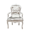 Argento barocco sedia Luigi XV