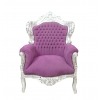 Purple baroque armchair - Classic style furniture - 