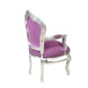 Фиолетовый классический стул барокко - 