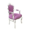 Violetti klassinen barokkityylinen tuoli - 
