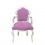 Klasyczny barokowy fioletowy fotel