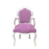Violetti klassinen barokkityylinen tuoli - 