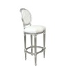 White baroque bar chair Louis XVI style