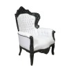 Barokowe krzesło - czarno -białe meble barokowe
