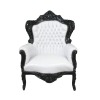 Barok stol sort og hvid