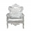 Ezüst barokk fotel
