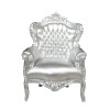 Серебряное кресло барокко