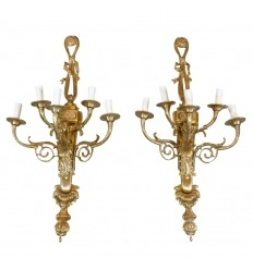 Paar Bronzelampen im Stil Louis XVI