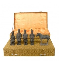 Uppsättning av 5 statyetter - krigare av Xian 10 cm