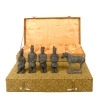 Uppsättning av 5 statyetter - krigare av Xian 10 cm - statyer i terrakotta -