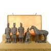 Conjunto de 5 estatuetas - guerreiros de Xian de 20 cm - estátua chinesa - 