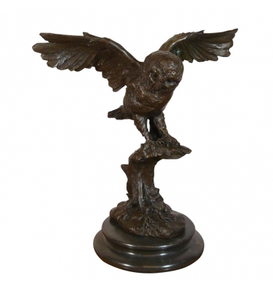 Statua in bronzo di un gufo - Sculture e mobili art deco - 