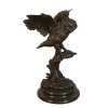 Brązowy posąg sowy - Rzeźby i meble w stylu art-deco - 
