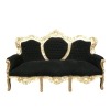 Sofa barok sort og guld - barokke Møbler - 