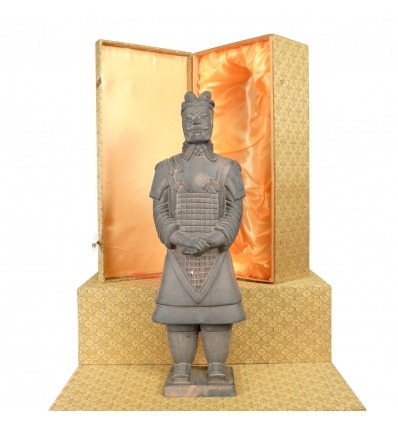 General - Soldier Chinese Xian terracotta Statuette cooked - box - 