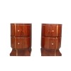 Pair of art deco bedside tables in rosewood
