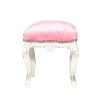 Baroque pink and silver pouf