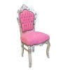 Barokki tuoli vaaleanpunainen ja silver - barokin tuolit