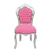 Barokk szék rózsaszín és ezüst - barokk székek