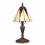 Tiffany tafellamp lamp art deco met parelmoer wit glas-in-lood