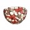 Tiffany wall lamp floral decoration on white background
