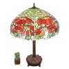 Tiffany lamp with poinsettias - Lighting and art deco furniture