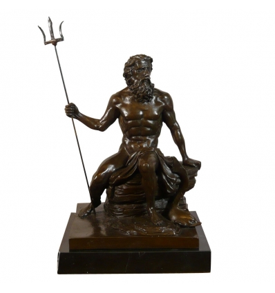 Bronze Statue af Neptun, skulpturer af guder og gudinder - 