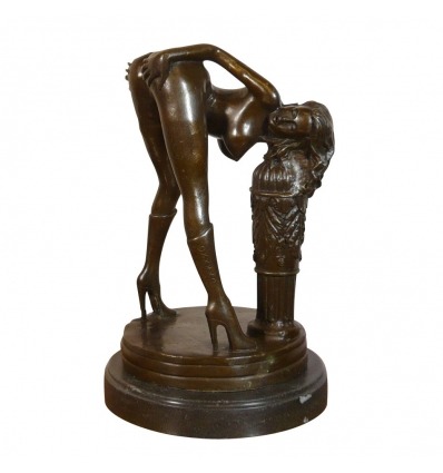 Statue en bronze érotique femme nue art déco - Meubles - 