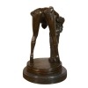 Statua in bronzo erotico nudo di donna in stile art-deco Mobili - 