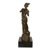 Statue en bronze - La Muse à la lyre - Sculptures grecque en bronze - 
