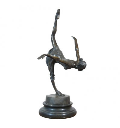Bronzestatue eines Tänzers, der einen Bogen durchführt - 