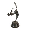 Bronze statue of a dancer performing a bow - 