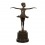 Estatua de bronce de un joven bailarín en las puntas