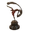 Bronzestatue eines Tänzers. Art Deco Skulptur -