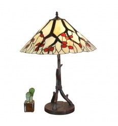 Tiffany lampa se základnou ve tvaru stromu