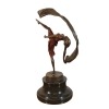 Bronze statue of a dancer. Art deco sculpture -
