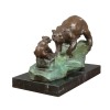 Statue en bronze - L'ours et son ourson - Sculpture bronze animaux - 