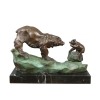 Statue en bronze - L'ours et son ourson - Sculpture bronze animaux - 